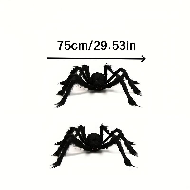 1Pcs Giant Spider and Web Spider Halloween Decoration Set, Outdoor Scary Props, Suitable for Parties, Terrifying Fake Spider - Hanging De