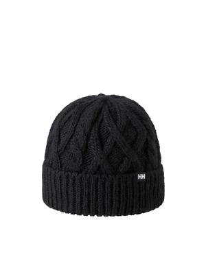 Helly Hansen Cable Size F Beanie, Unisex, Black, Japan, (Free Size)