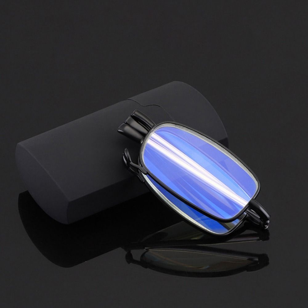 

Ultra Light Resin Reading Glasses Anti-Blue Light Telescopic Legs Eyeglasses Metal Frame Folding Elderly Glasses Women Men Strength 2.50