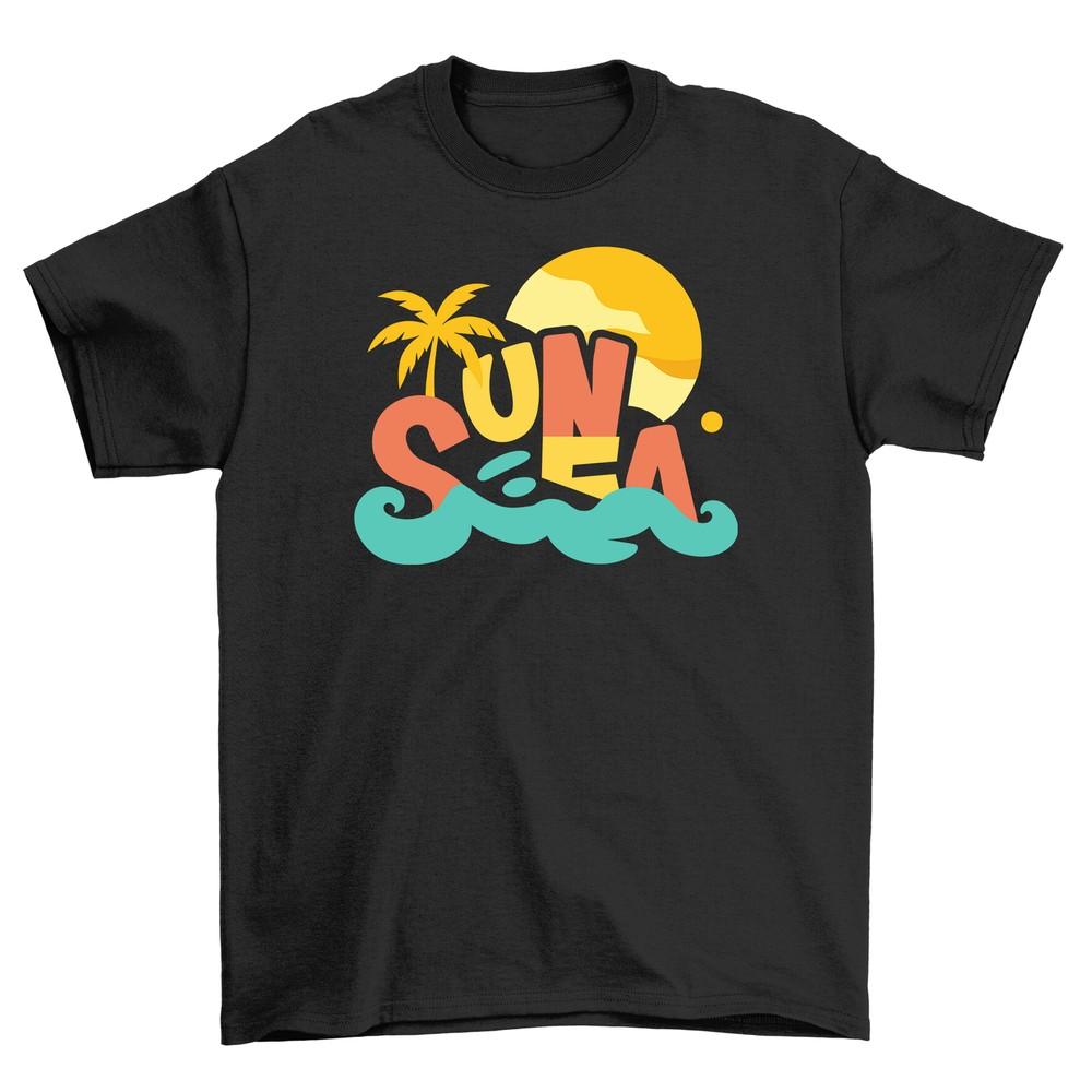 'Summer_23 Seaside Feel'' T-shirt - Dive Into Fun! Beachy Design, Unisex Printed