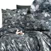 Bedding Set 200x220 Cotton THICK COTTON Satin Flowers Libera Blue