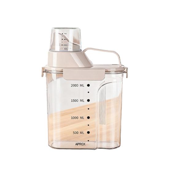 Reis-Aufbewahrungsbehälter Luftdichter Müsli-Spender mit ausgießbarem Ausguss und Messbecher-Deckel Kunststoff Vorratskammer Küchen-Organisation Behälter für Trockennahrung Mehl