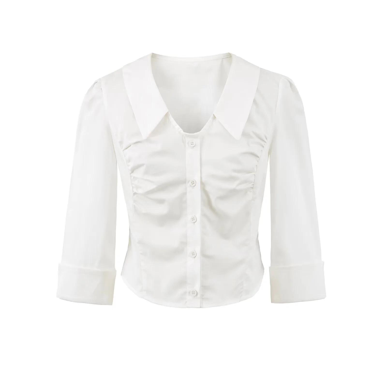 

Sophisticated Seven-Sleeve Blouse & Elegant High-Waisted Pencil Skirt Set Large