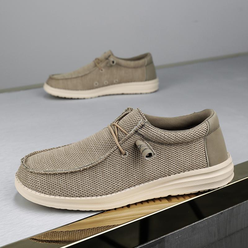 Neue Herren Übergröße Lässige Denim Canvas Schuhe Flache Vulkanisierte Schuhe Mode Britischer Designer Atmungsaktiv Leicht Herren Sneakers Slipper