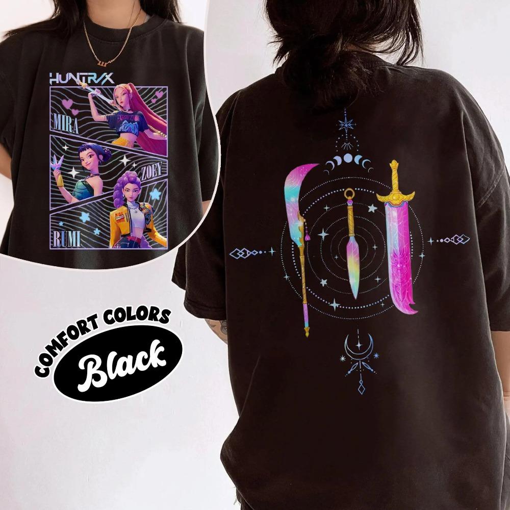 

Comfortable color T-shirt for women, gift for manga girls, fan T-shirt for manga girls 5XL