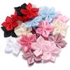 20 Stück 6cm Satinband Blume Bunt Künstliche Stoff Fünfblättrige Blumen Für DIY Hochzeit Kleidung Nähen Kopfschmuck Dekoration