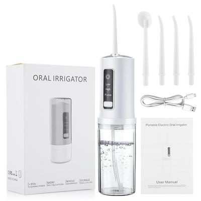 Ústní irigátor Elektrický čistič zubů Přenosný zubní vodní flosser s 230ml nádržkou na vodu Výplach úst Bělení zubů