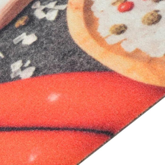 VidaXL Tapis de cuisine lavable impression légumes 45x150 cm velours 136537