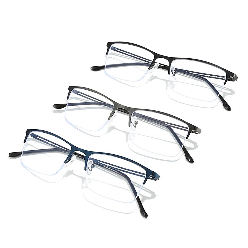 Half Frame Square Nearsighted Glasses For Women Men Fashion Shortsighted Optical Spectacles With Prescritpion -0.5 -0.75 To -6.0