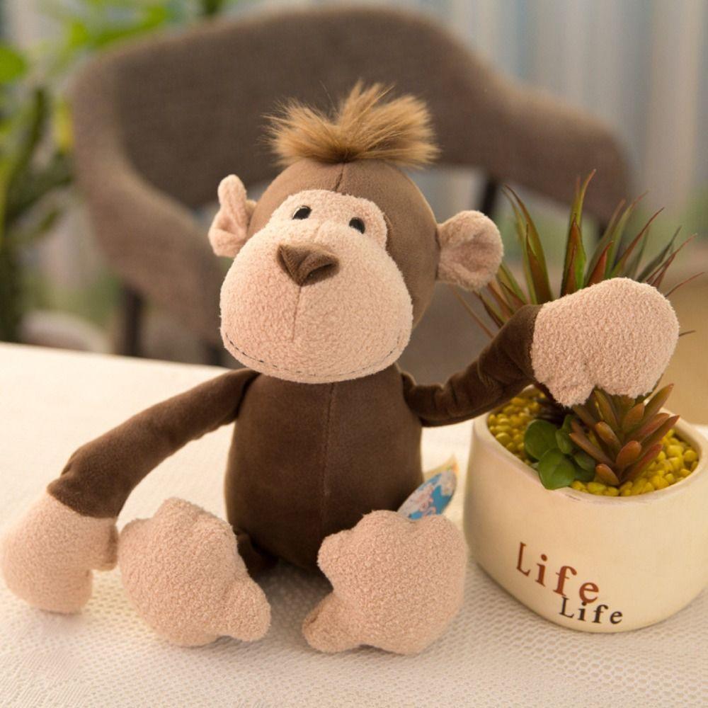 Lion Monkey Plush Stuffed Toy Simulation Forest Animal Doll Giraffe Plush Toys  Boys Girls