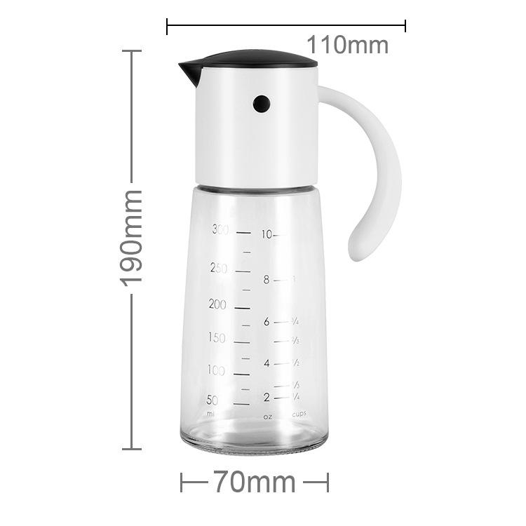 Automatic Open Close Oil Bottle Glass Condiment Bottle Heat Resistant Kitchen Oil Dispenser