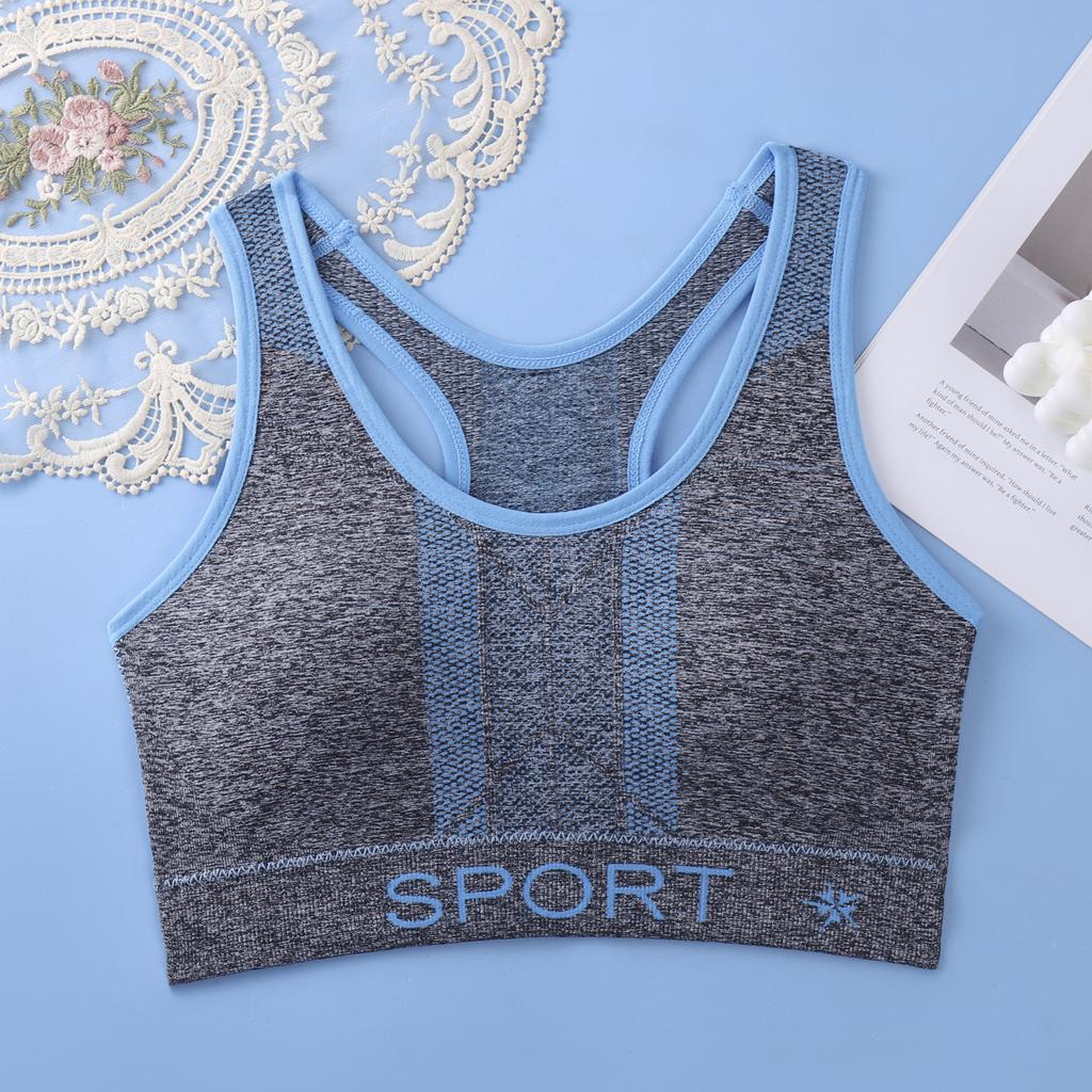 Damen Sport-BH Ohne Bügel, Uni, Kann Außen getragen werden, Mit Weicher Stütze und Enganliegender Rückenstütze, Sport, Laufen, Yoga, Fitness,