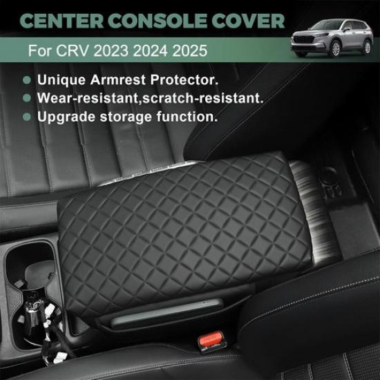 For Honda CRV 23-25 Car Center Console Armrest Box Cover Pad With Pocket
