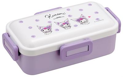 Bento Box 530ml Antibacterial Fluffy Dome Lid For Women Made In Japan Sanrio Kuromi Watercolor Cosmetics PFLB6AG