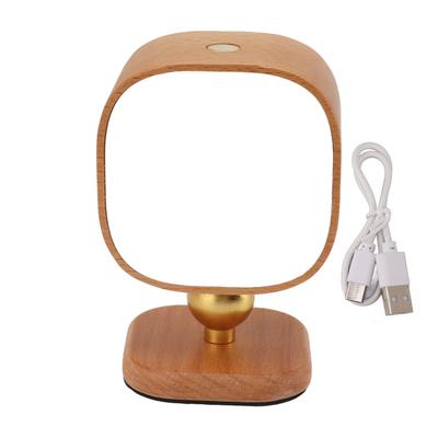 Wooden Magnetic Wall Lamp Portable Bedside Square Night Light Dimmable Wall Mounted Night Light Ash