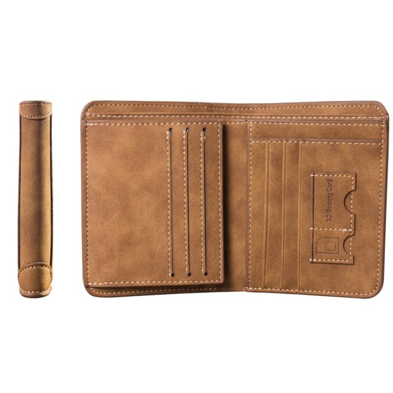 Men's Wallet Short Retro Vertical Wallet