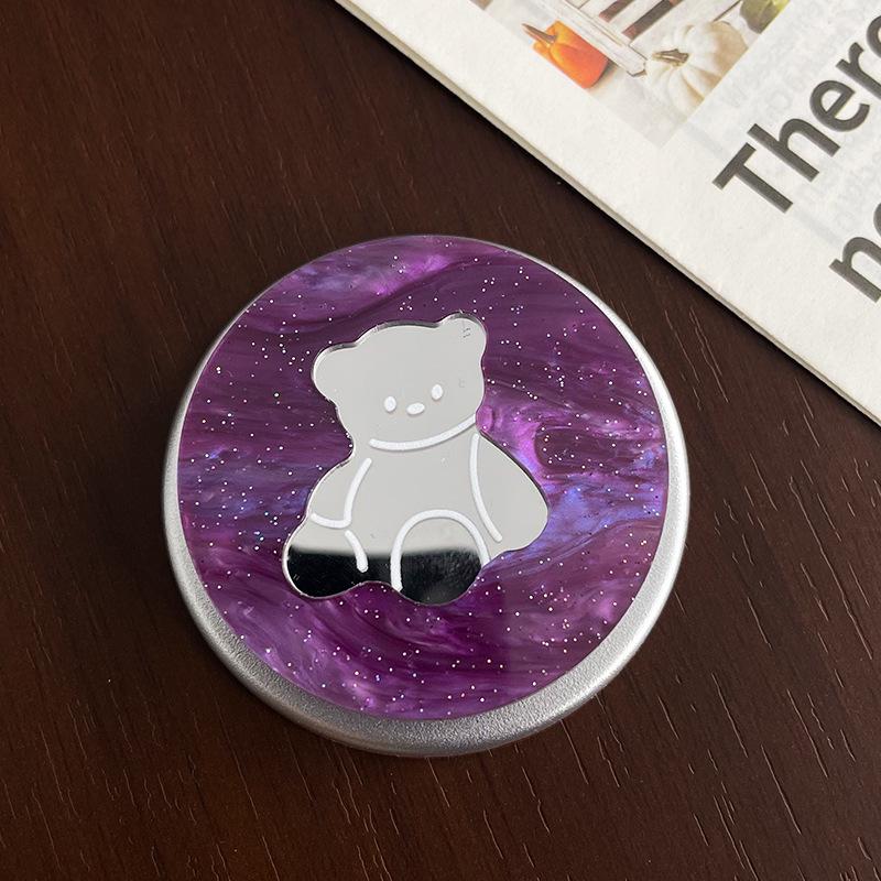 

MagSafe Magnetic Cartoon Bear Rabbit Mirror Stand with Super Strong Adsorption and Retractable Airbag for Desktop Use OPP Bag Pack