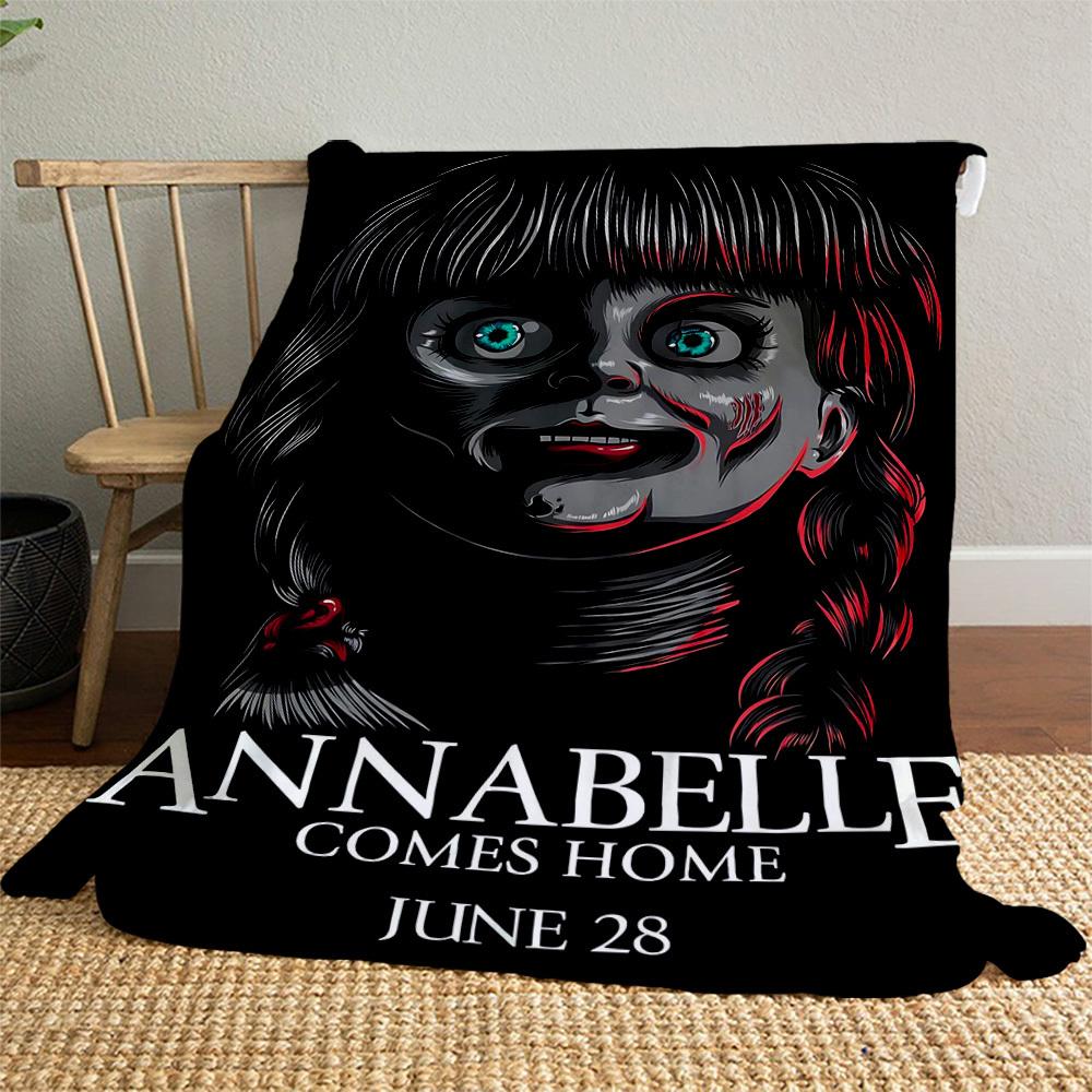 1PC Annabelle Comes Home Outdoor Flannel Blanket Soft Plush Decor for Picnics, camping,Bedroom, Playroom, Office1181A