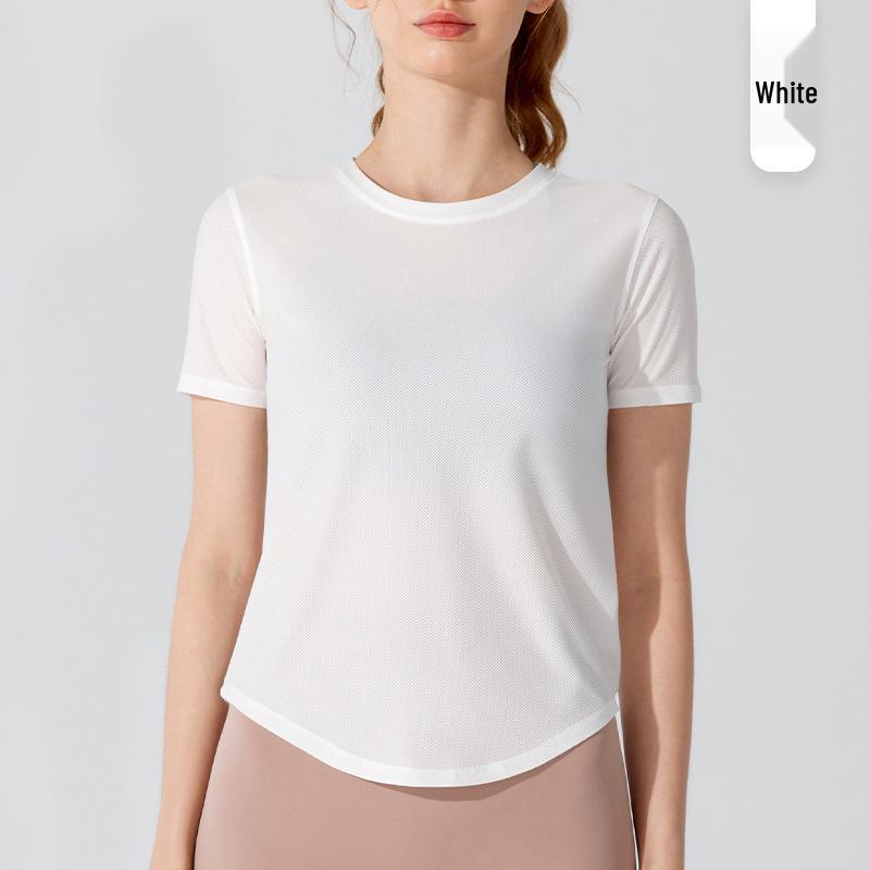 

Women s Quick-Dry Loose Fit Short Sleeve Yoga Top Medium
