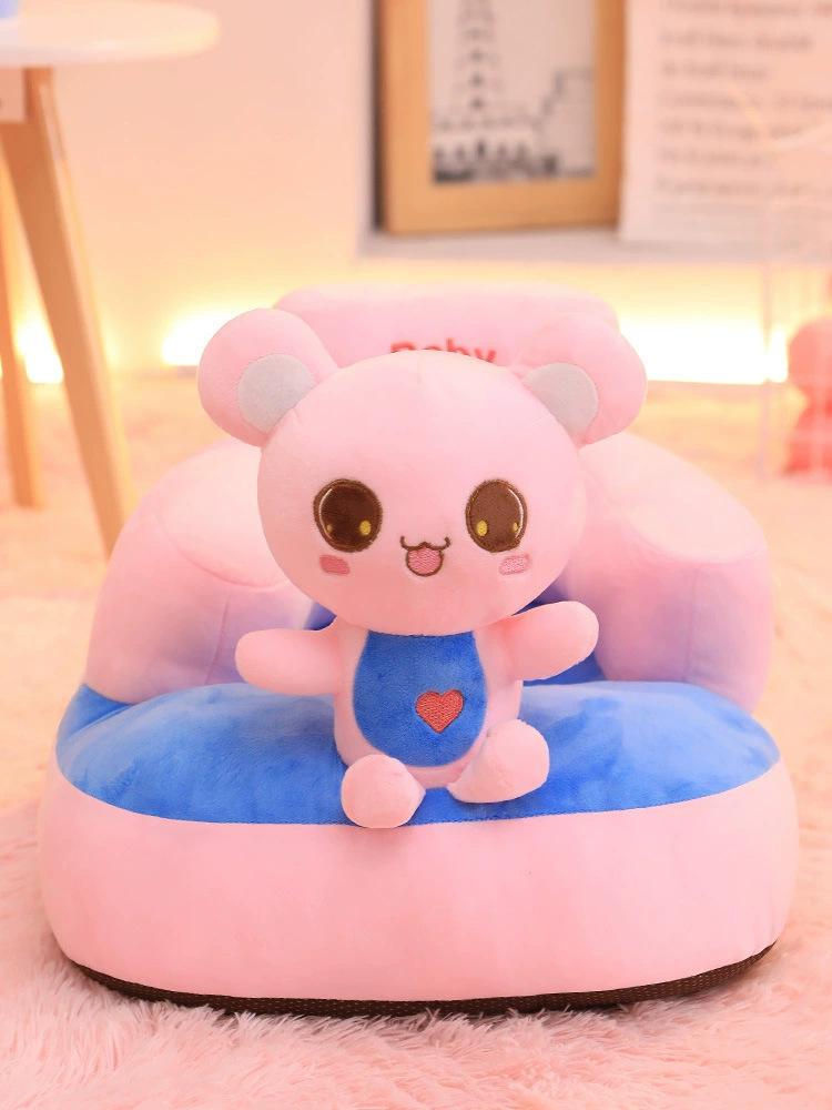 Creative Children'S Backrest Small Seat Cartoon Plush Lazy Anti-Drop Sofa Baby Learning Seat