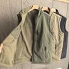 Men's Reversible Stand Collar Windproof Fleece Vest for Autumn/Winter