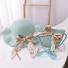 Cute Sun Hat Big Brim Handbag Outdoor Kids Straw Hat Bag  Children Girls