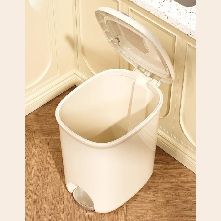 Pedal Bathroom Trash Can for Kitchen Hotel Home or Office 8/12L Trash Can with Lid for Household and Professional