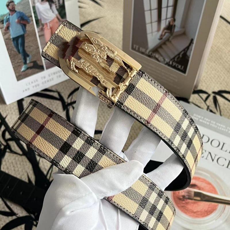 Klassischer Herren-Doppelseitiger Geprägter Rindsledergürtel mit Glatter Schnalle - Vielseitig für Business oder Freizeit