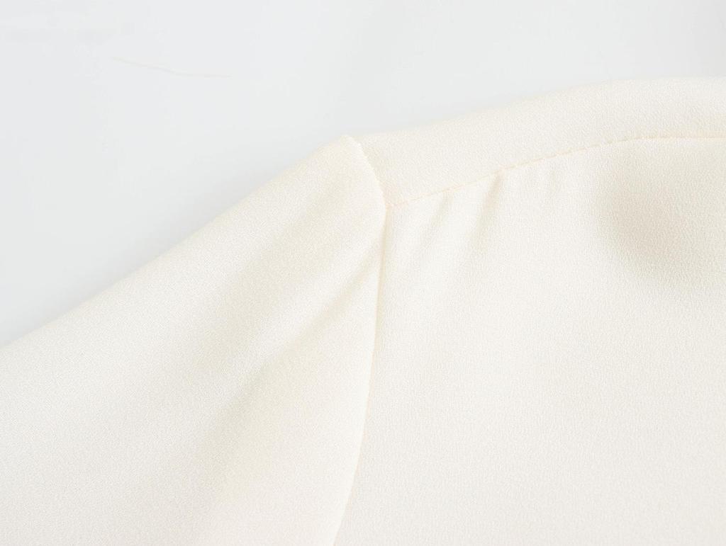 2025 Spring European & American Style Women's Color Block Topstitched Shirt