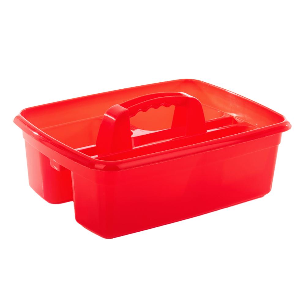 Leecroft Handy Plastic Caddy Red