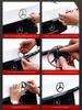 90mm ABS Chrom Schwarz Logo Mercedes Emblem Heck Stern Badge Für Mercedes Benz W203 W206 W212 X253 W167 W166 W247 C E GLA GLC GLE