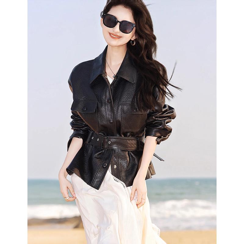 Y * L Song Jia Same Style Genuine Leather Jacket