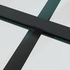 Vidaxl Innentür, 93X201,5 Cm, Schwarz, Mattglas Und Aluminium