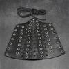 Victorian Arm Bracers With Metal Rivets Studs Wax Rope Laceup Design For Theme Occasion Halloween Party Dressingup Props
