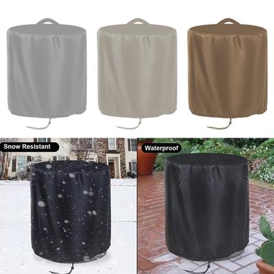 Funda para fogata de tela Oxford, resistente al agua y a los rayos UV, protege contra el polvo, la lluvia, la nieve y las hojas. Protector para fogata de exterior con asa y cordón ajustable.