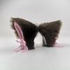 Touch Fastener Bow Cat Ear Decoration Plush Helmet Accessories Cute Cute Plush Stickers  Women