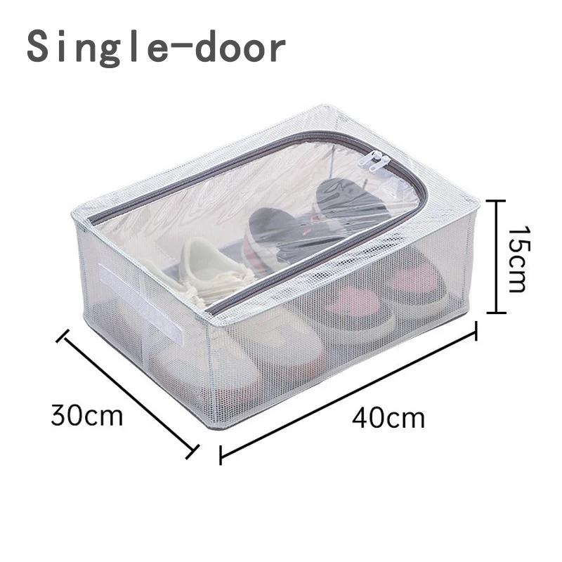 

Сумка для хранения обуви из ПВХ, пылезащитная, водонепроницаемая, прозрачная коробка для хранения одежды под кроватью, большая вместительная стойка для хранения обуви