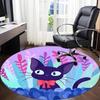 1pc Cat Garden Office Round Area Rug,  Mat Suitable For Office, Under Office Chairs Bedroom Living Room Home Decor, Room Deco
