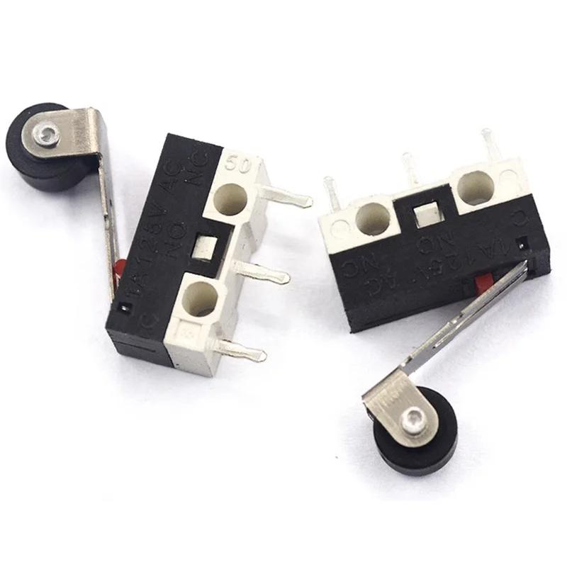 20PCS 3 Pins Mini Micro Limit Switch C NO NC PCB Terminals SPDT Roller Arc Lever Snap Action Push Micro Mouse Switches 1A 125V