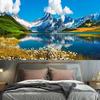 Sunset Peak Natural Landscape Tapestry Wall Hanging Bedroom Dormitory Room  Decoration Background Cloth Home