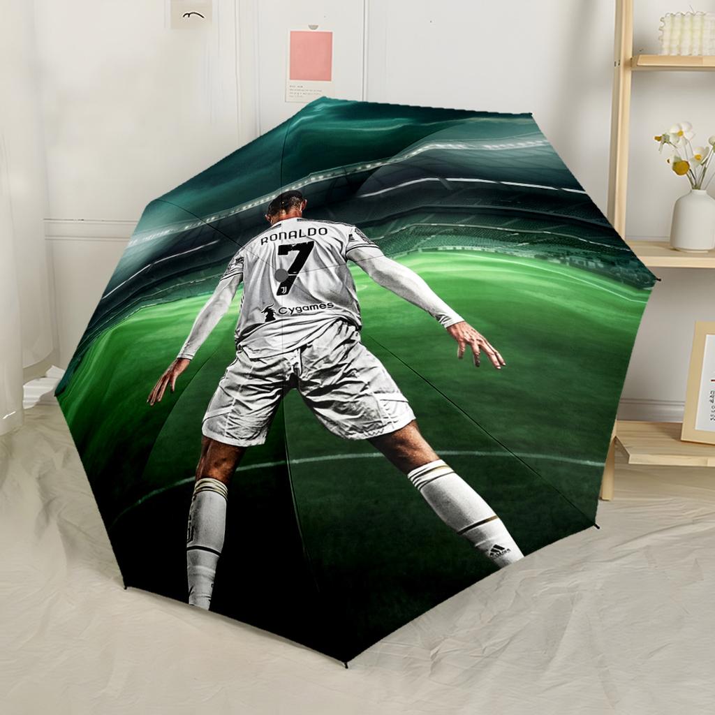 Ronaldo's Legacy: Goat Automatic Umbrella with 8-Rib Compact Design for Outdoor Daily Use Fashion Lovers Gift for Festivals