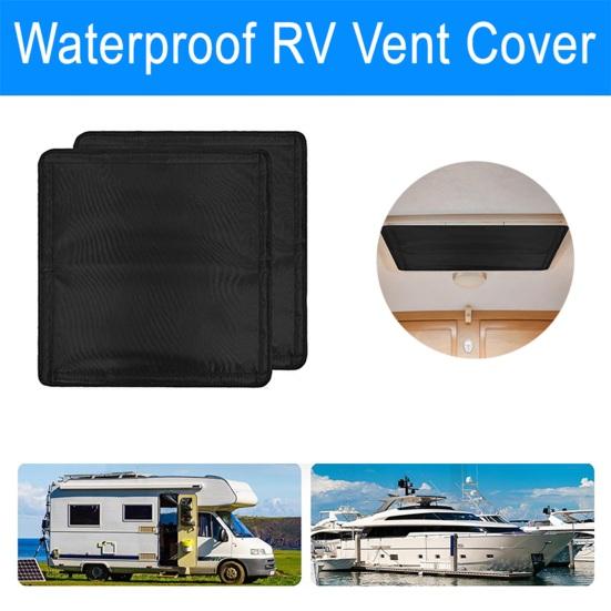 2Pcs RV Sun Blackout Vent Cover Reflective Heat Insulation Skylight Window Shade Foldable Motorhome Roof Ventilation Shield Universal RV Accessories