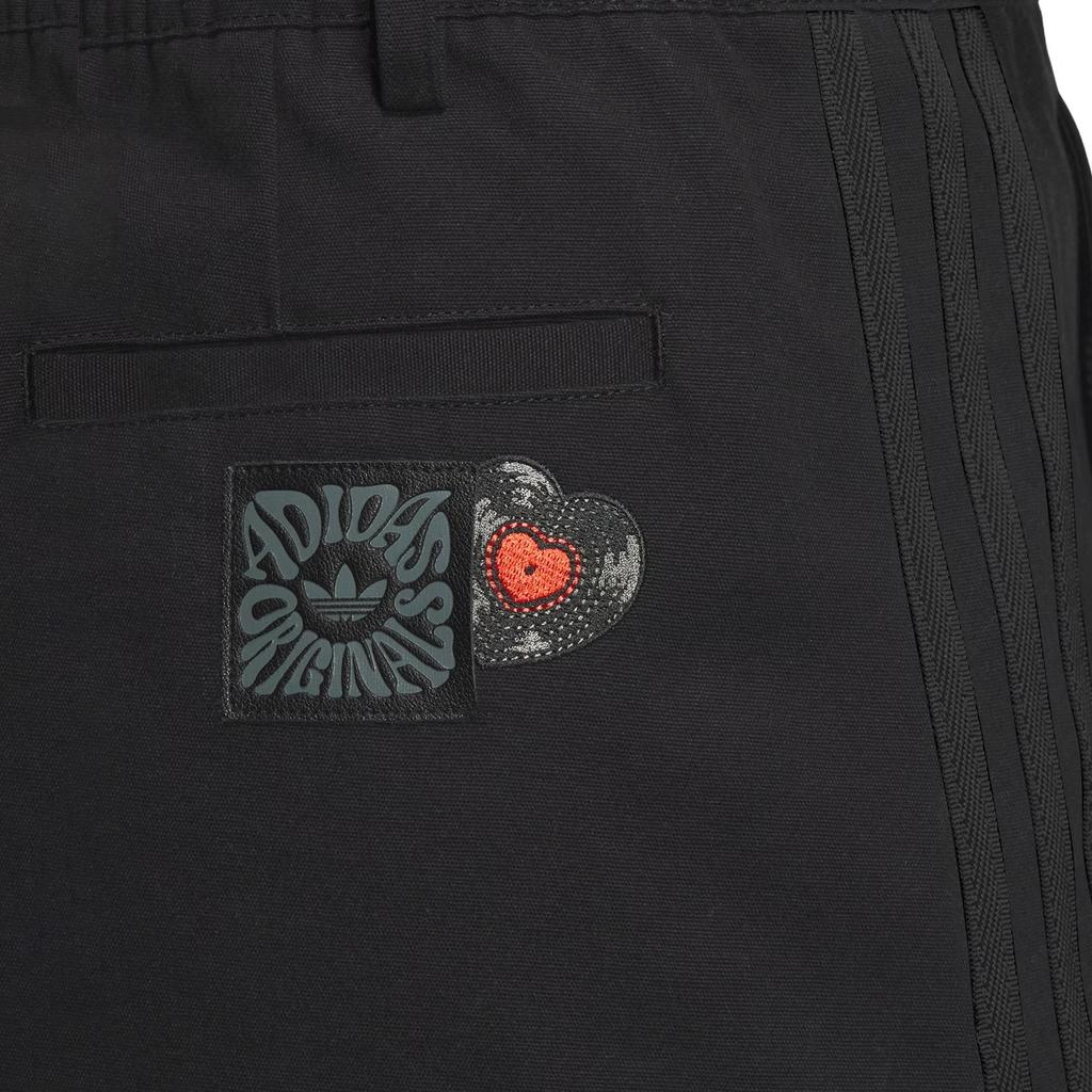 Adidas Originals SS24 V-Day Series Colorblock Front Slit Loose Casual Long Skirt Women Bottoms Black JE3493