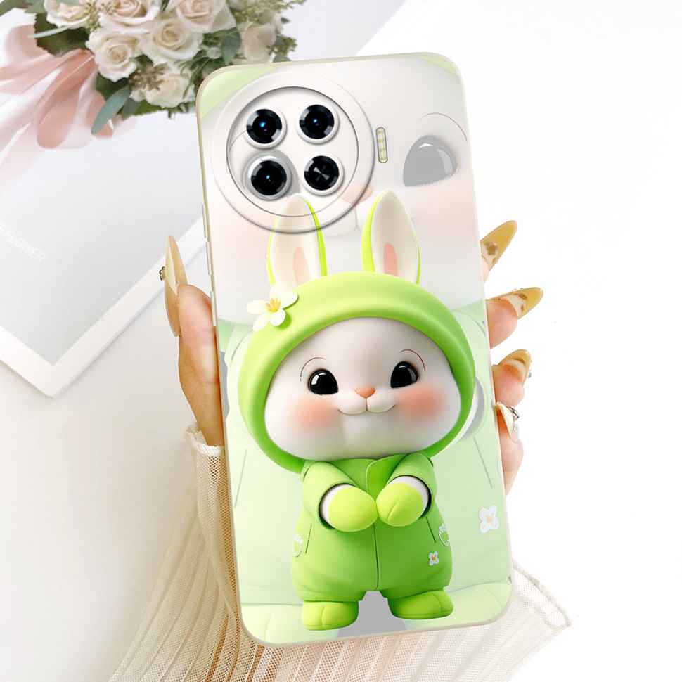 Cute Rabbit Cat Case For Tecno Spark 20 Pro Plus KJ7 Soft Shockproof Cases For Spark20 Spark 20 Pro+ ProPlus Silicone Back Cover