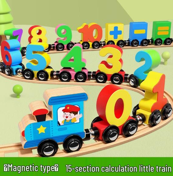 Magnetic Number Train Toy: Educational Building Blocks for Kids Ages 2-6
