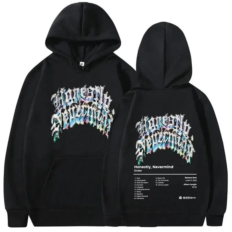 Rapper Drake Music Album Cover Graphic Hoodies Men's Fashion Hip Hop Vintage Sweatshirts AutumnWinter Fleece Warm Pullovers