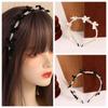 Ins Bow Headband Korean Style Pearl Hair Hoop Sweet Pearl Hair Band  Ladies
