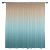 Turquoise Brown Gradient Sheer Curtains for Living Room Decoration Window Curtains for Kitchen Tulle Voile Organza Curtains