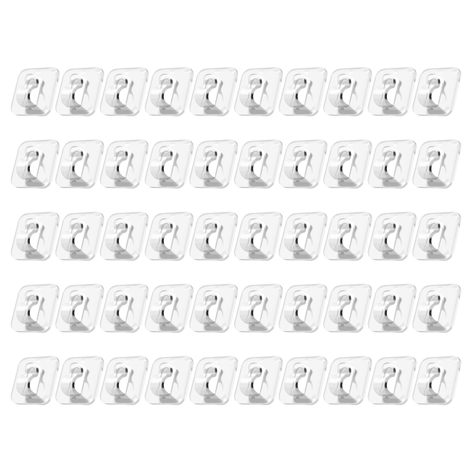

No Drill Cable Clip for String Lights Transparent Hooks Safe Mini Hooks set for Children & Pet Hassle Easy Application 1