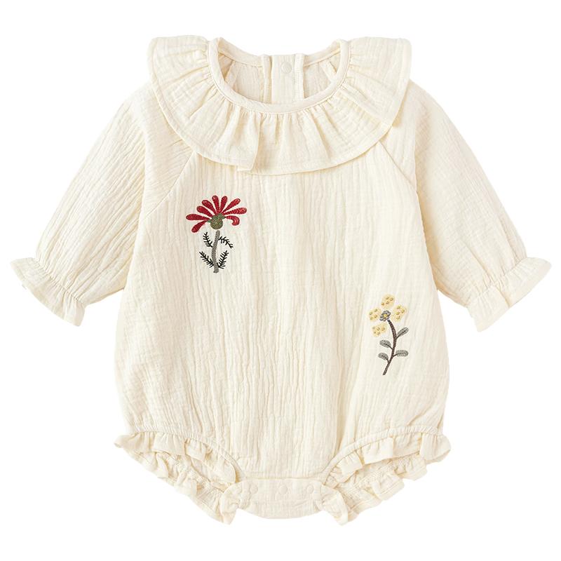 

Хлопковый муслиновый комбинезон с длинным рукавом для девочек Babylove 90